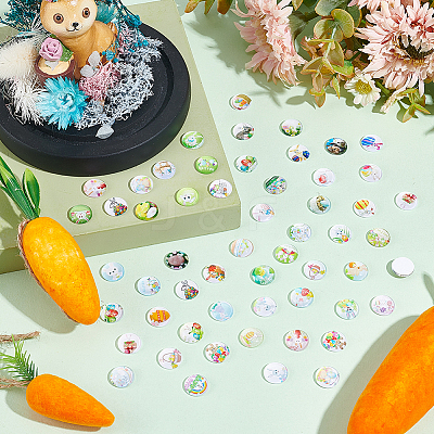 1 Bag Glass Cabochons GGLA-PH0001-42A-1