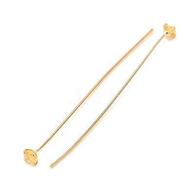 Brass Micro Pave Cubic Zirconia Stud Earring Findings CU-CBA4618-01G-04-1