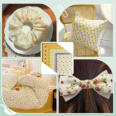 12Pcs 2 Styles Cotton Fabric DIY-PH0036-29B-1