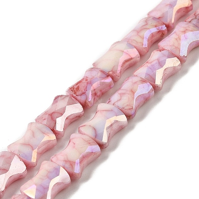 Electroplate Glass Beads Strands GLAA-D013-06-1