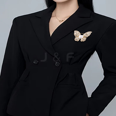 2Pcs 2 Colors Alloy Brooch JEWB-LP0004-11-1
