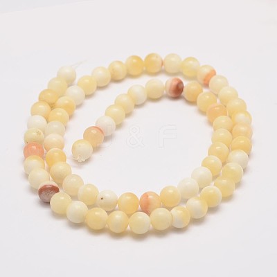 Natural Honey Jade Bead Strands X-G-K153-B26-4mm-1