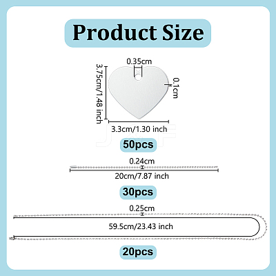 50Pcs Aluminum Big Pendants ALUM-OC0010-01A-1