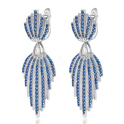 Teardrop 925 Sterling Silver Hoop Earrings ZY1921-1