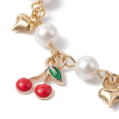 Glass Beads & Pearl Bead Bracelets BJEW-JB10069-1