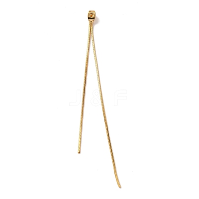 Brass Snake Chain Ear Nuts KK-G510-14G-1