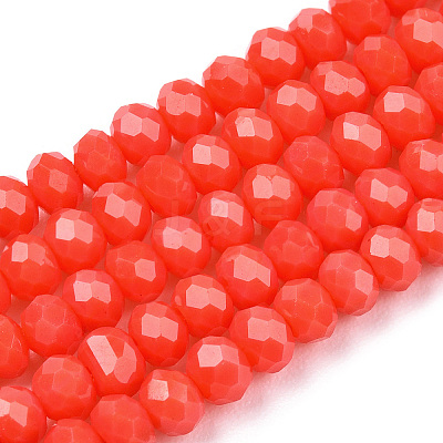 Opaque Solid Color Imitation Jade Glass Beads Strands EGLA-A044-P4mm-D03-1