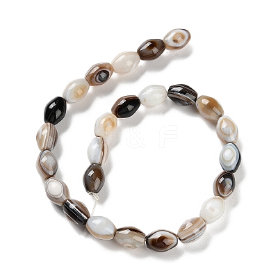 Natural Eye Agate Beads Strands G-NH0019-D03-02-1