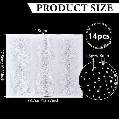 14Pcs Glass Rhinestone HTV Transfer Vinyl Sheets DIY-FG0010-29B-1