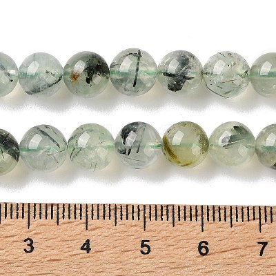 Natural Prehnite Beads Strands G-G474-A01-8mm-1