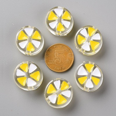 Transparent Enamel Acrylic Beads TACR-S155-005G-1