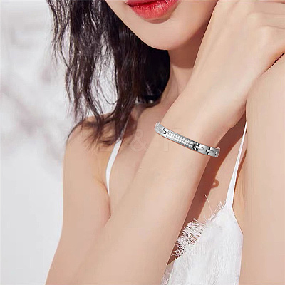 Stainless Steel Panther Chain Watch Band Bracelets JB674A-1