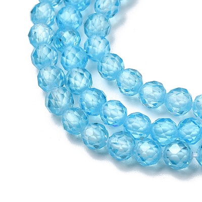 Cubic Zirconia Beads Strands G-G792-47-16C-1