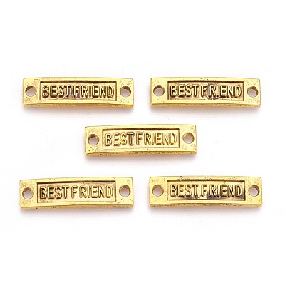 Tibetan Style Links connectors for Friendship TIBE-4270-AG-FF-1
