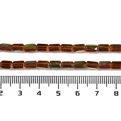 Electroplate Glass Chevron Beads Strands GLAA-Q101-02A-AB01-1