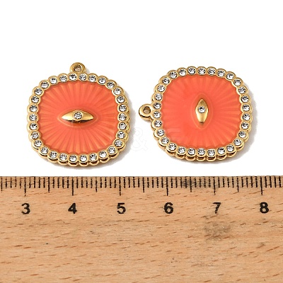 304 Stainless Steel Enamel Pendants X-STAS-I371-27G-03-1
