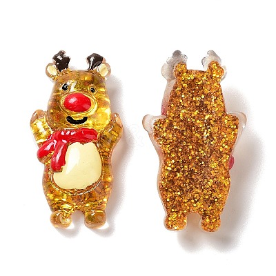 Translucent Resin Cabochons RESI-G068-01-1