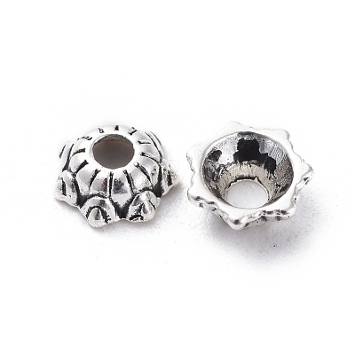Tibetan Silver Bead Caps AA220-1