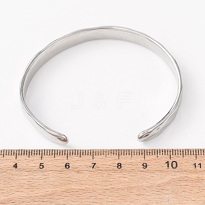 304 Stainless Steel Cuff Bangles for Women BJEW-P377-02A-1