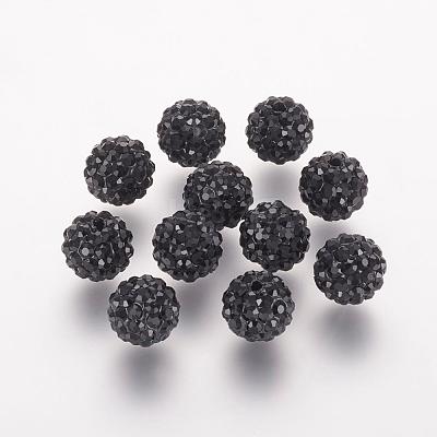 Polymer Clay Rhinestone Beads RB-K050-8mm-C02-1