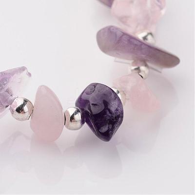 Gemstone Stretch Bracelets BJEW-JB02414-04-1