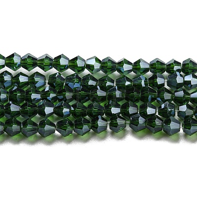 Transparent Electroplate Glass Beads Strands GLAA-F029-2mm-C25-1