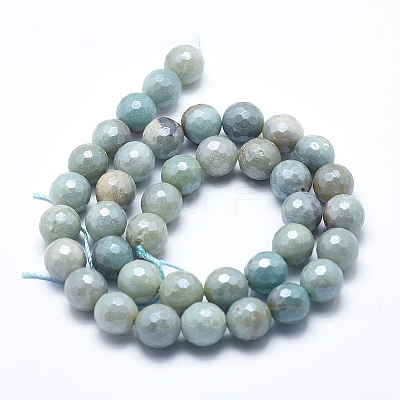 Natural Amazonite Beads Strands G-O164-02-6mm-1
