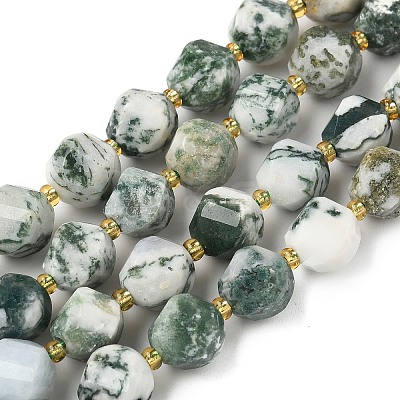 Natural Tree Agate Beads Strands G-U023-A15-01-1