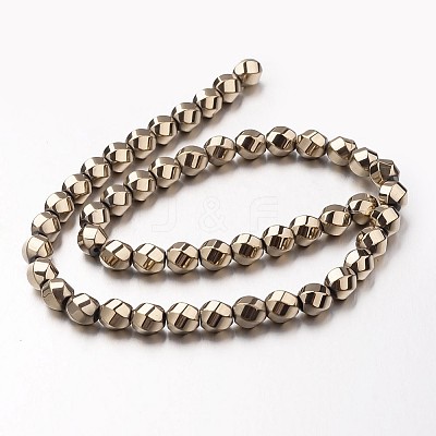 Electroplate Non-magnetic Synthetic Hematite Beads Strands G-F300-13-06-1
