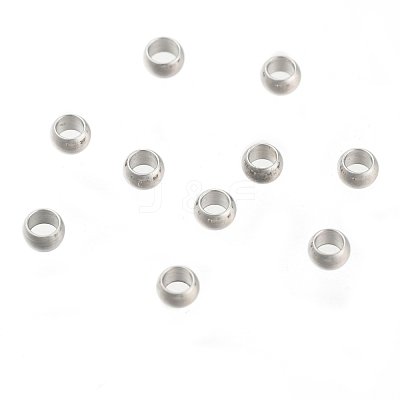 Non-Tarnish 304 Stainless Steel Crimp Beads X-STAS-R065-31-1
