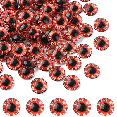 Flat Back Glass Cabochons GGLA-YW0002-10mm-02E-1