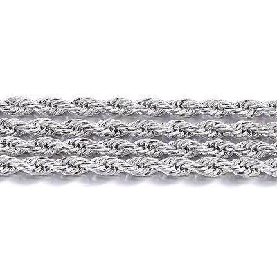 Tarnish Resistant 304 Stainless Steel Rope Chains CHS-H020-04P-1