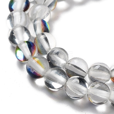 Synthetic Moonstone Beads Strands G-P528-J01-08-1