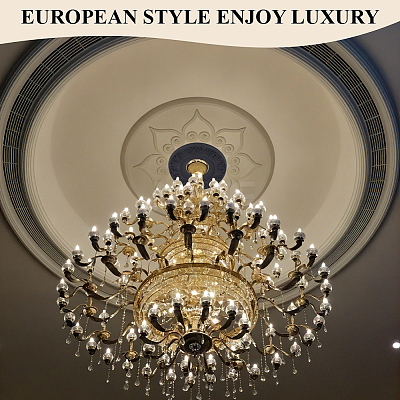 2Pcs Round Ring Imitation Leather Chandelier Base FIND-CN0002-09A-1