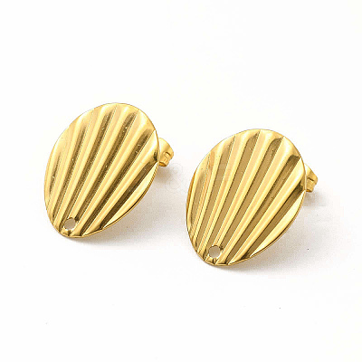 304 Stainless Steel Stud Earring Findings X-STAS-M305-21G-1