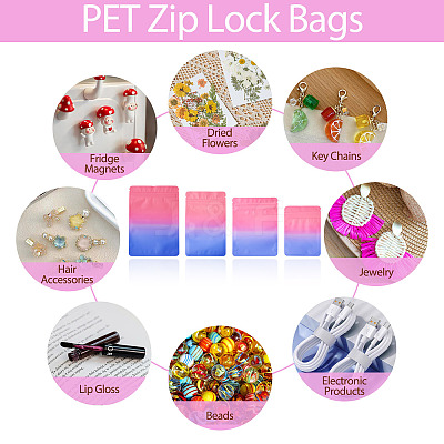 100Pcs 4 Styles PET Zipper Bags OPP-TA0001-19C-1
