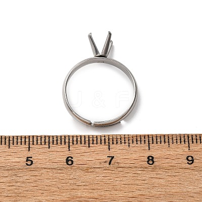 304 Stainless Steel Cuff Ring Components STAS-D372-01P-05-1