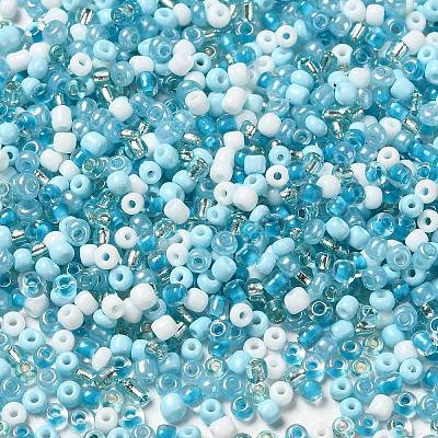 Opaque & Transparent Inside Colours Glass Seed Beads SEED-F004-01B-1