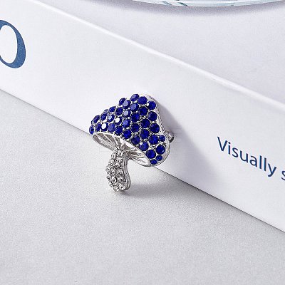 Cubic Zirconia Mushroom Brooch JBR102G-1