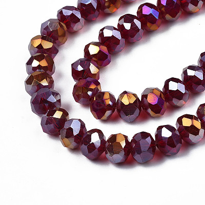 Electroplate Glass Beads Strands EGLA-A034-T1mm-B29-1