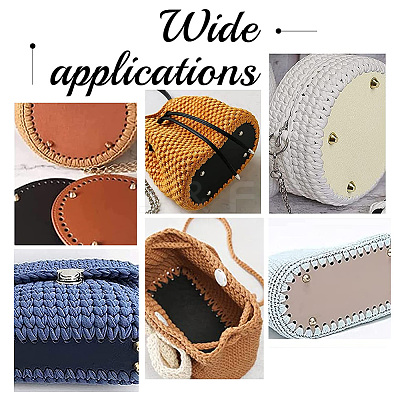 5Pcs 5 Style PU Leather Knitting Crochet Bags Nail Bottom Shaper Pad DIY-PH0009-83-1