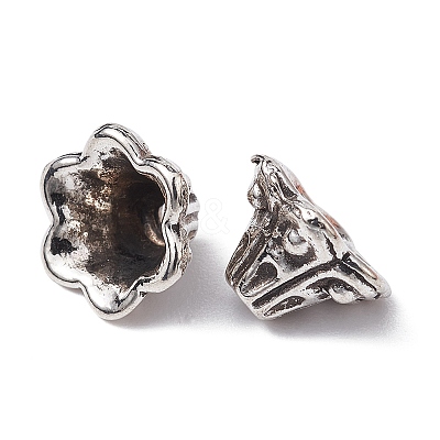 Tibetan Style Alloy Flower Bell Filigree Bead Caps PALLOY-YW0001-79-1