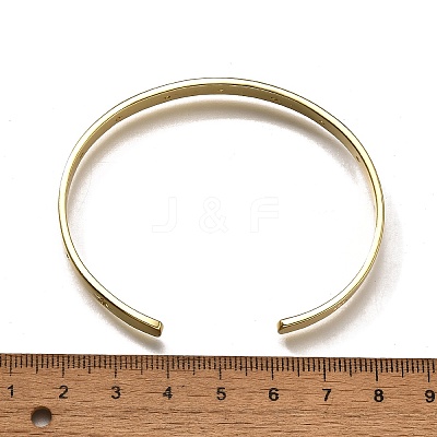 Brass Micro Pave Clear Cubic Zirconia Cuff Bangles BJEW-Z001-04G-1