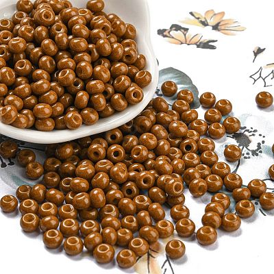 Imitation Jade 3/0 Glass Seed Beads SEED-Z001-A-B13-1