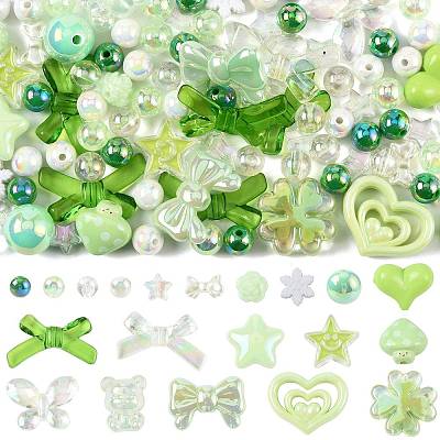 100Pcs 20 Styles Transparent & Opaque Acrylic Beads MACR-FS0002-39-1