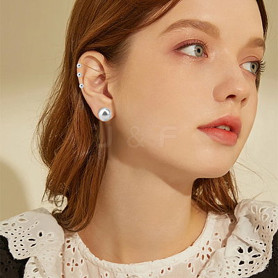 16 Pairs 4 Size Plastic Imitation Pearl Stud Earrings with Steel Iron Pins EJEW-AN0003-89-1