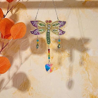 2 Sets 2 Style DIY Diamond Painting Wind Chime Kits DIY-SZ0007-55-1