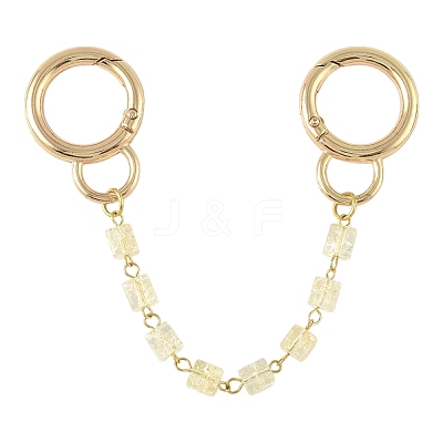 Glass Link Bag Extender Chains HJEW-YW00101-05-1