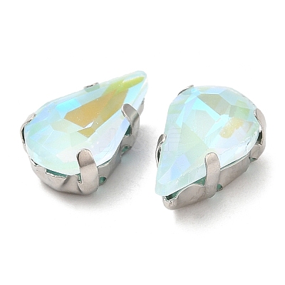 Mocha Fluorescent(MI) Teardrop Sew on Rhinestone GGLA-M006-01A-P05-1
