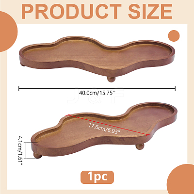 Wooden Cloud-Shaped Decorative Tray AJEW-WH0752-644B-1